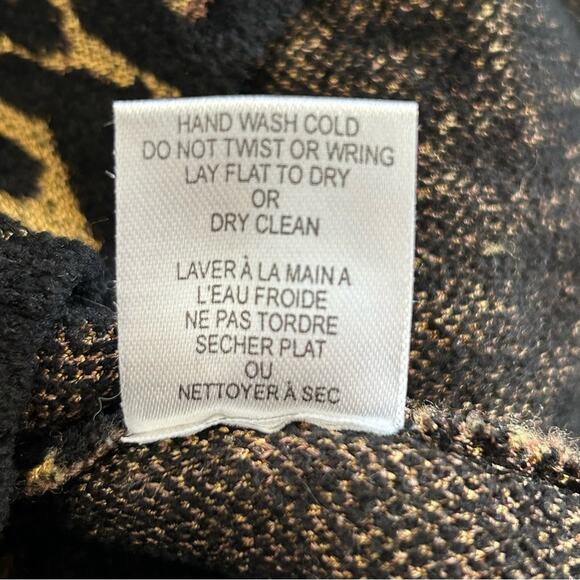 Ronny Kobo Dahlia Leopard Animal Turtleneck Pullover Sweater X-Small - Picture 9 of 12